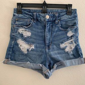 American Eagle NeXt Level Stretch Distressed Shorts